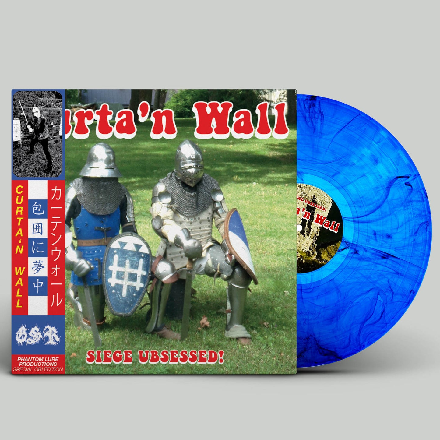 Curta'n Wall - Siege Ubsessed! (Second Pressing on colour vinyl with OBI and lyric sheet)