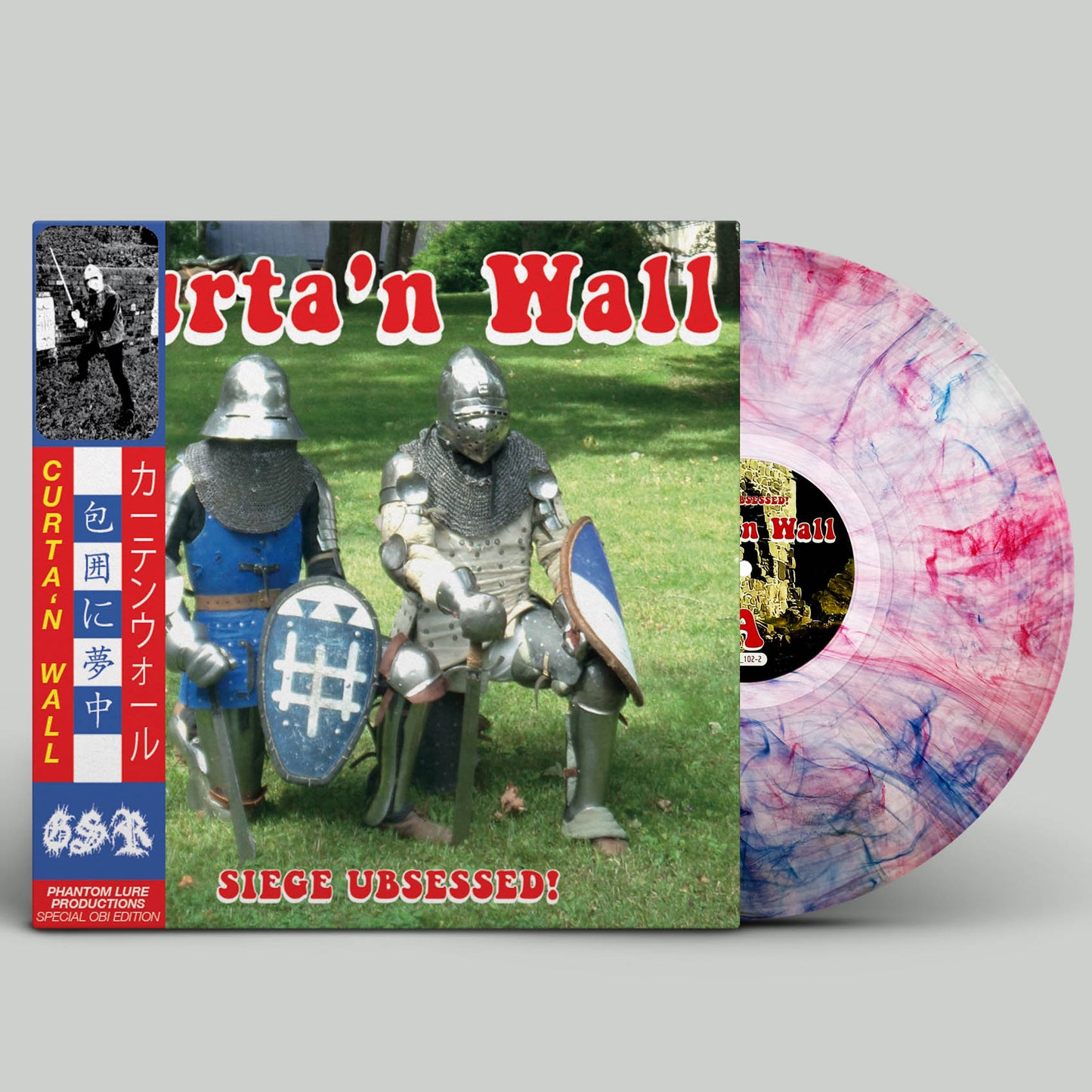 Curta'n Wall - Siege Ubsessed! (Second Pressing on colour vinyl with OBI and lyric sheet)